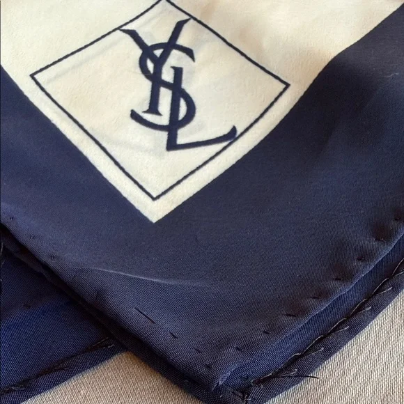 YSL Monogram Silk Scarf - Picture 9 of 9